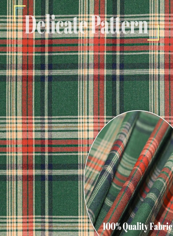 Moslovstar French Door Curtains Set of 2, Elegant Scottish Tartan Front Door Curtain Dual Rod Pocket Tiebacks Included, 25" W x 72" L - Image 5